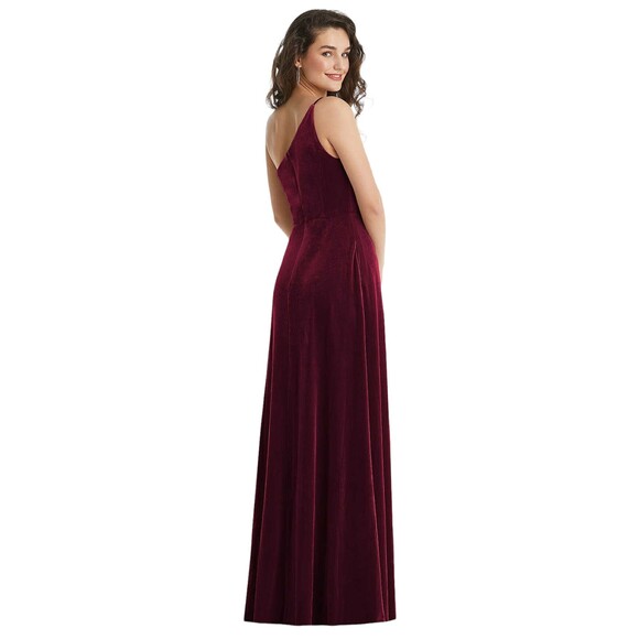 After Six 1556 Size 24 plus Velvet Long Maxi Dress Cabernet Burgundy - Picture 3 of 8